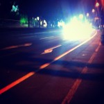 夜の道路を走る〜 from Instagram