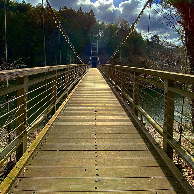 吊り橋って怖い。プチ高所恐怖症なので、中途半端な高さが嫌い。でも、カメラ持ってると平気だから不思議。